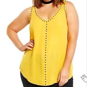 TORRID 2 yellow sleeveless blouse
